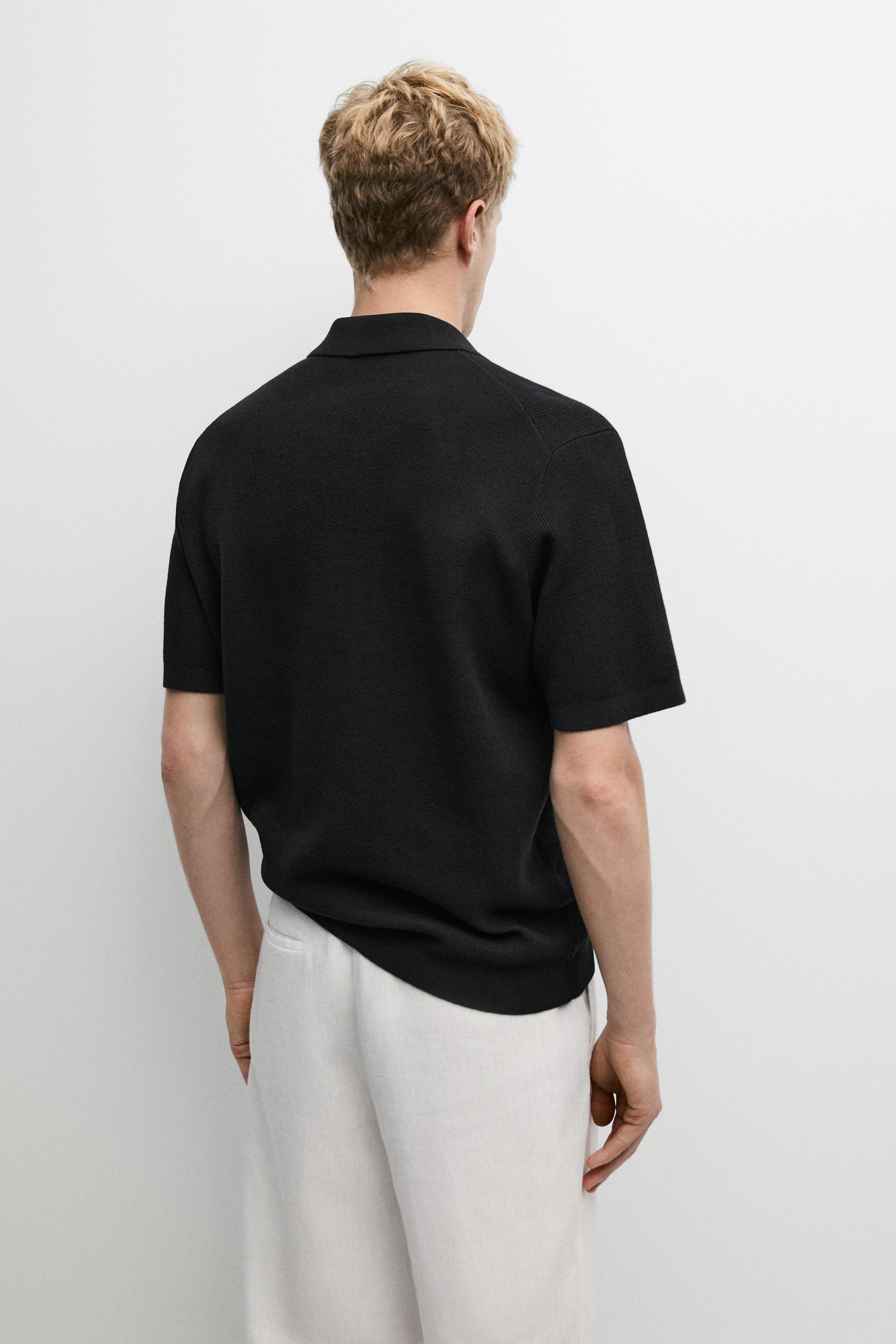 Polo texturé 100 % coton